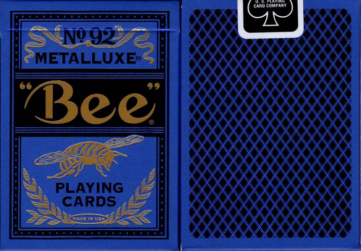 Bee Blue MetalLuxe Playing Cards