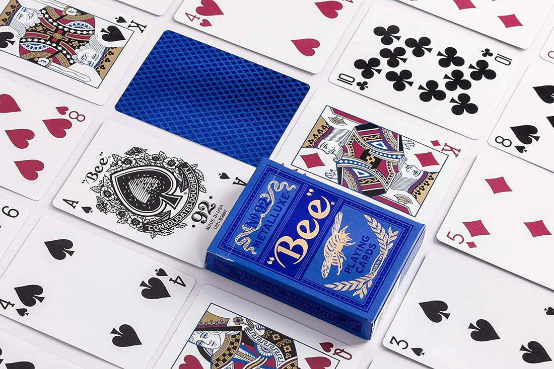 Bee Blue MetalLuxe Playing Cards - Image 2